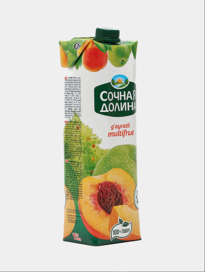 Сочная Долина Персик-Яблоко 1л